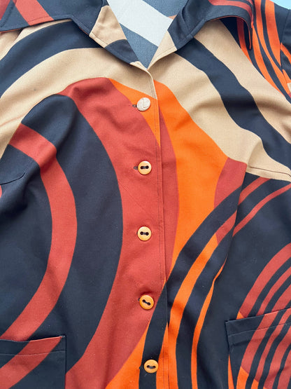 70s bold pattern shirt, Size XL-XXL