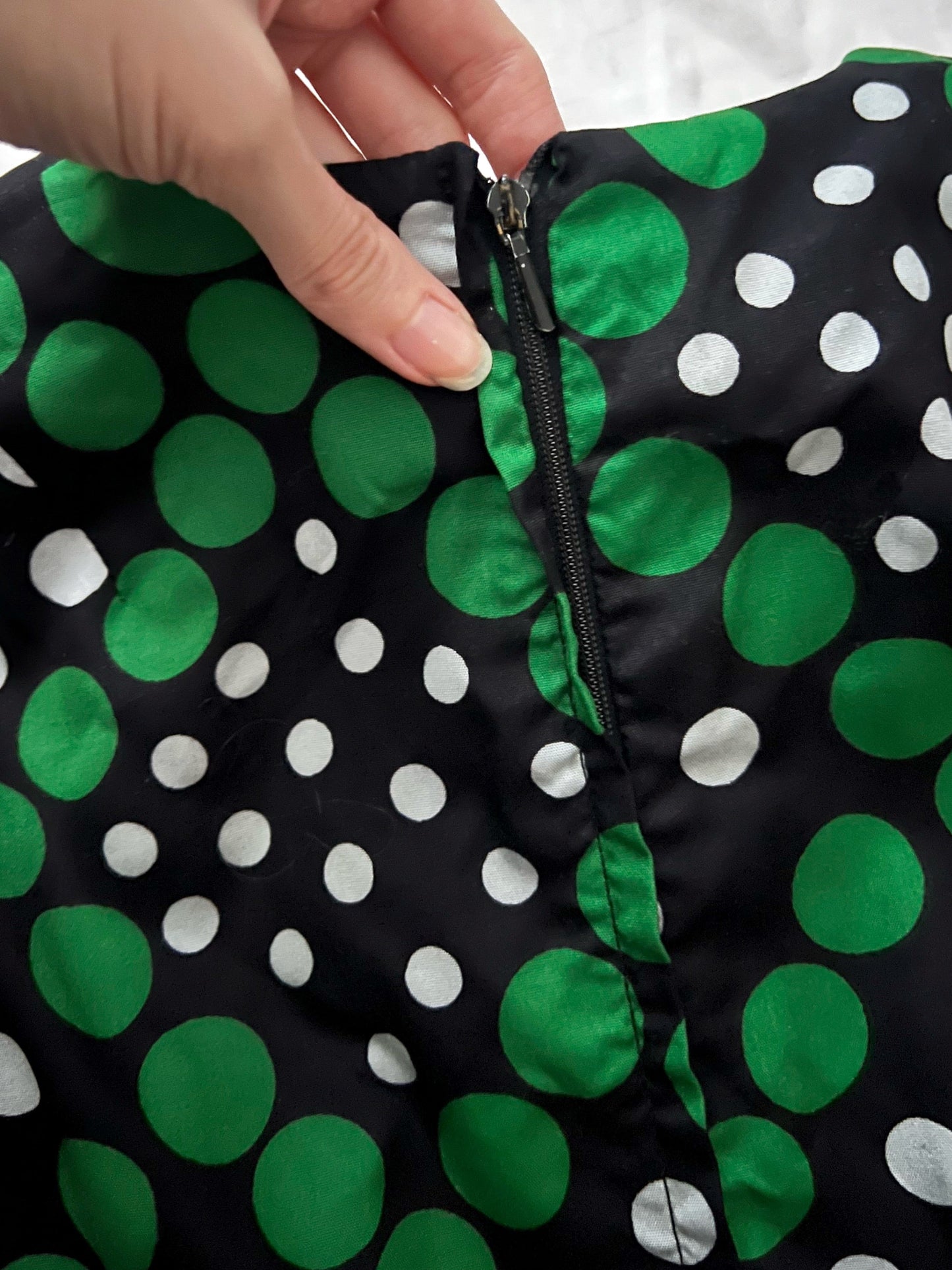 60s polka dot dress, Size M
