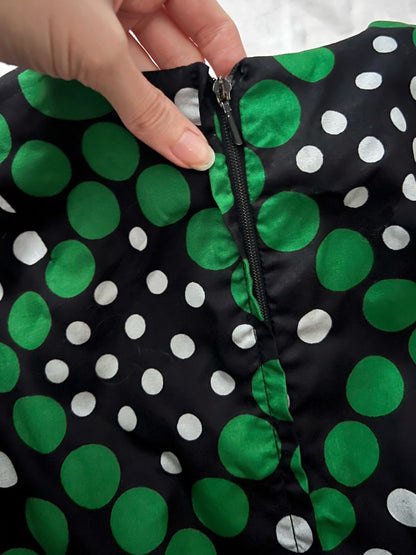 60s polka dot dress, Size M