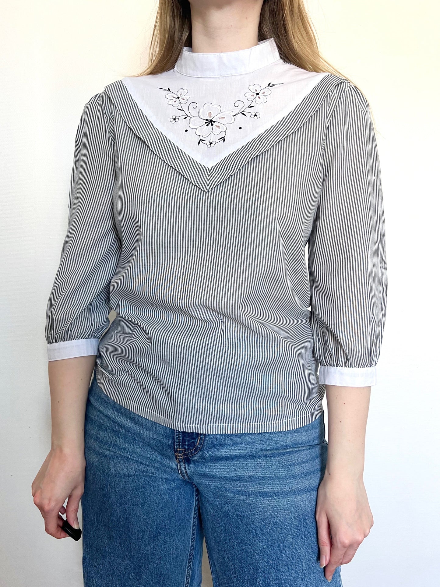 70s/80s prairie inspired top, Size S-M