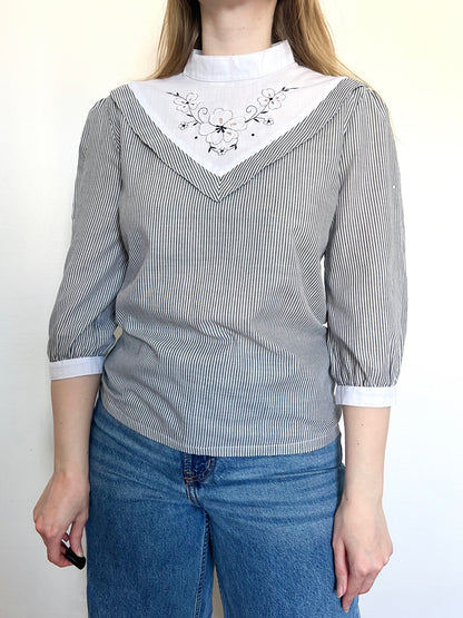 70s/80s prairie inspired top, Size S-M