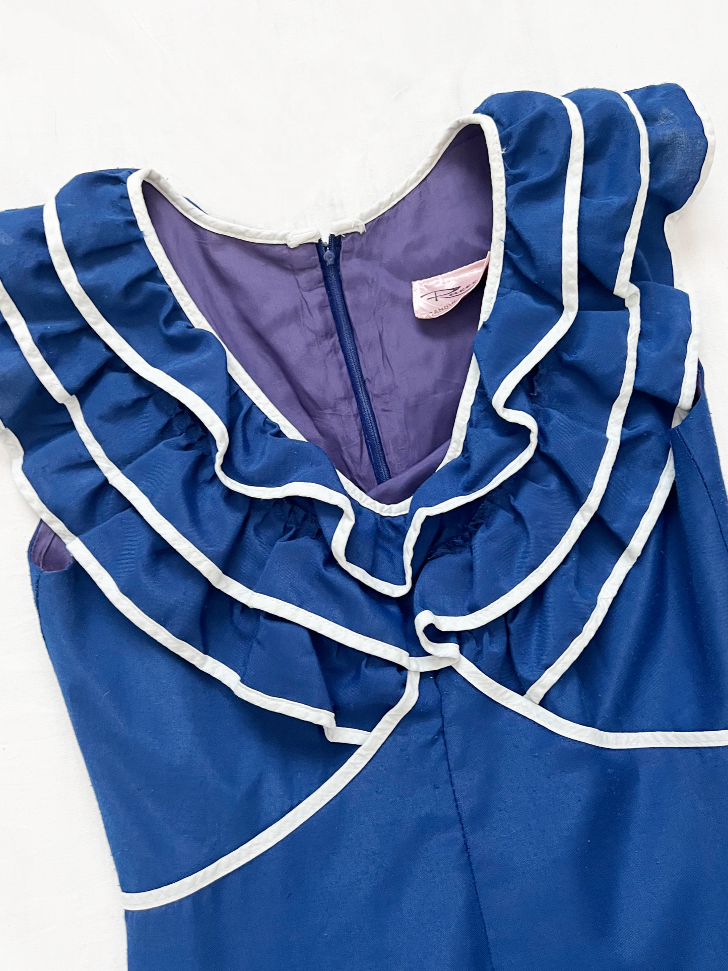 Blue ruffle dress, Size XS