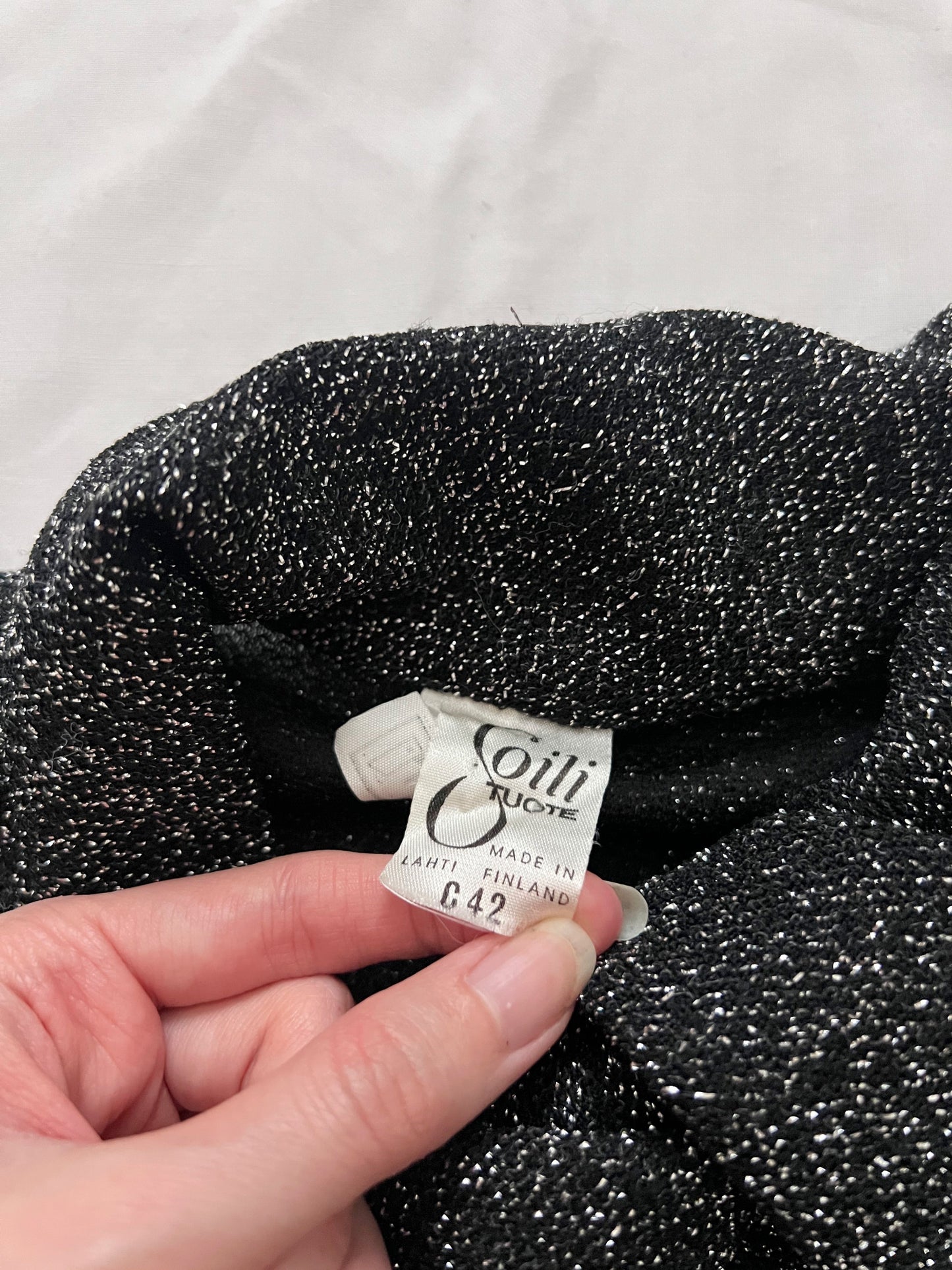 70s glittery blouse, Size L