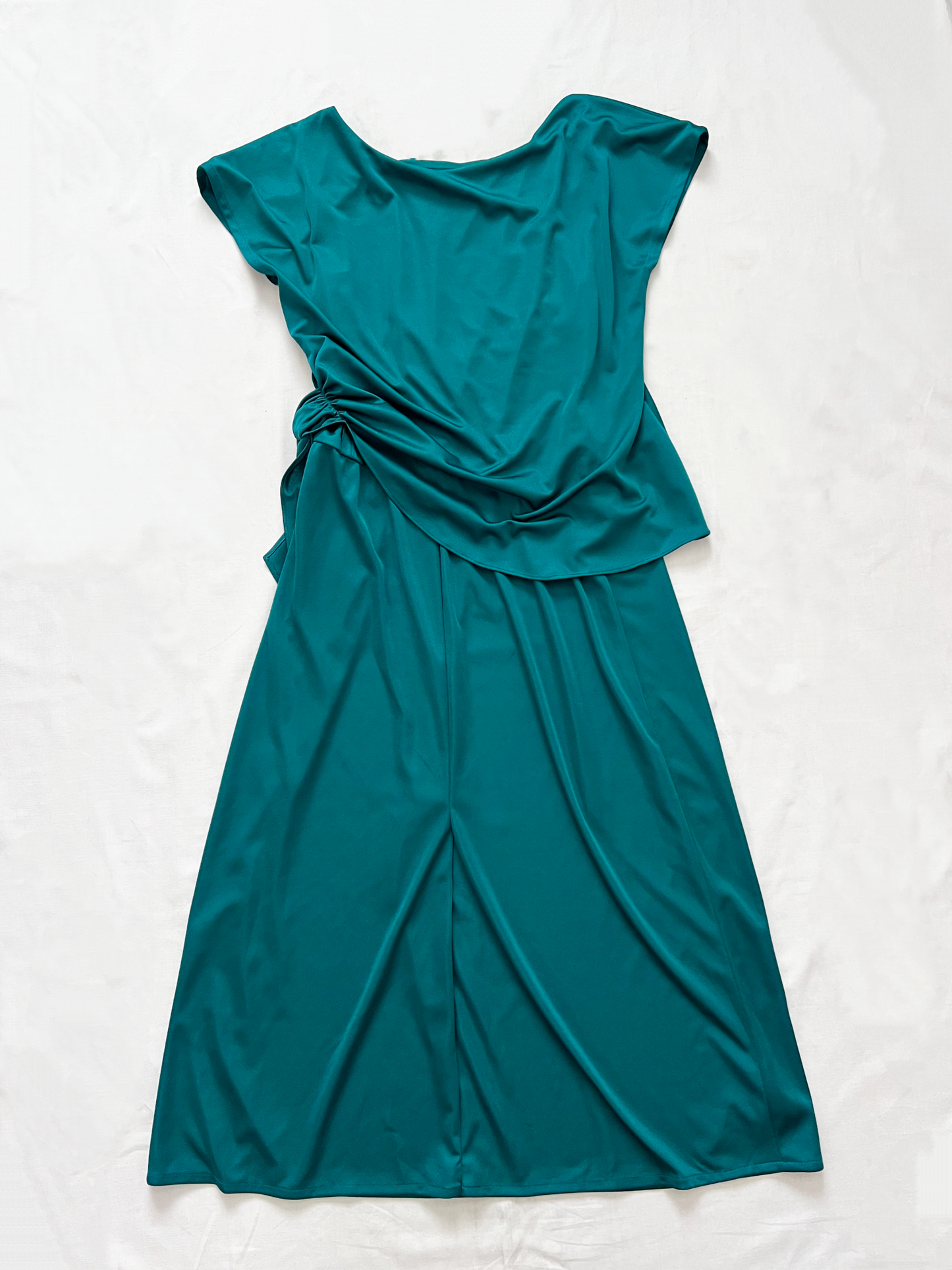 70s teal glitter dress, Size M