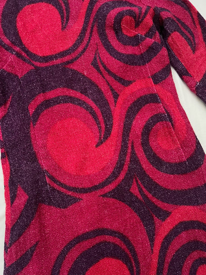 60s/70s swirl pattern mini dress, Size XS-S