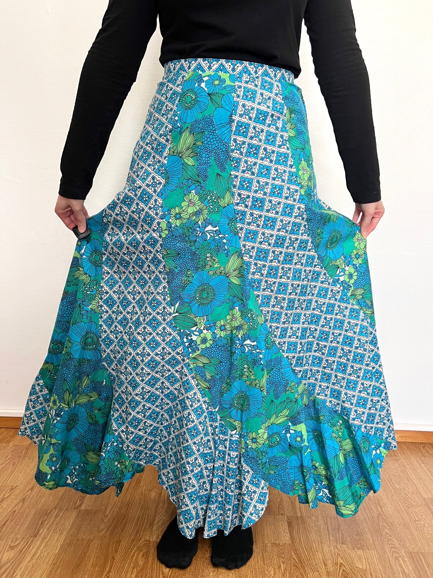 60s/70s patchwork skirt, Size S