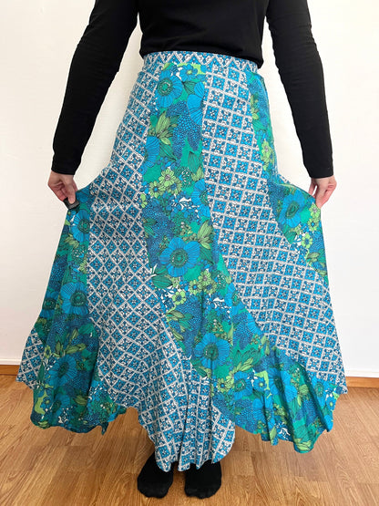 60s/70s patchwork skirt, Size S