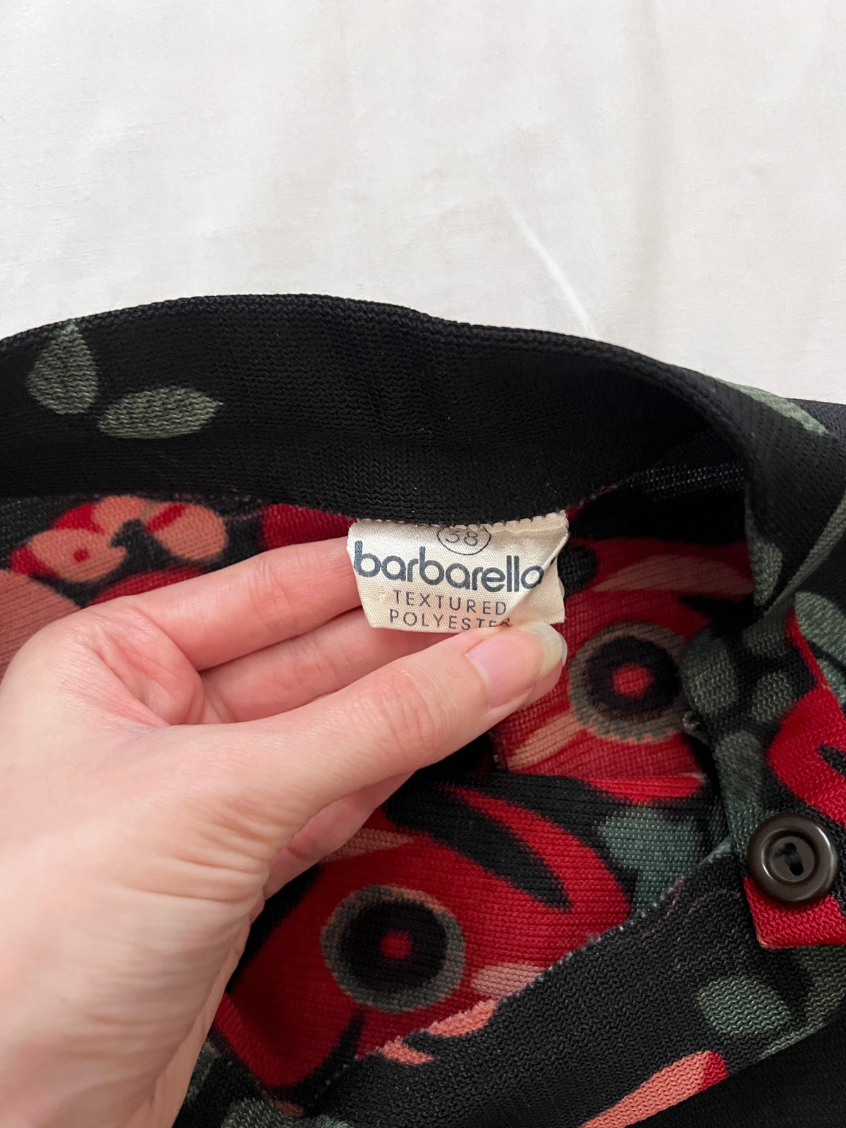 70s black and floral skirt, Size S