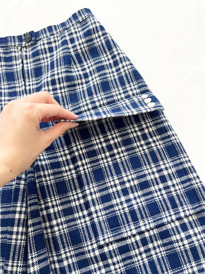 Blue gingham skirt, Size XXS-XS