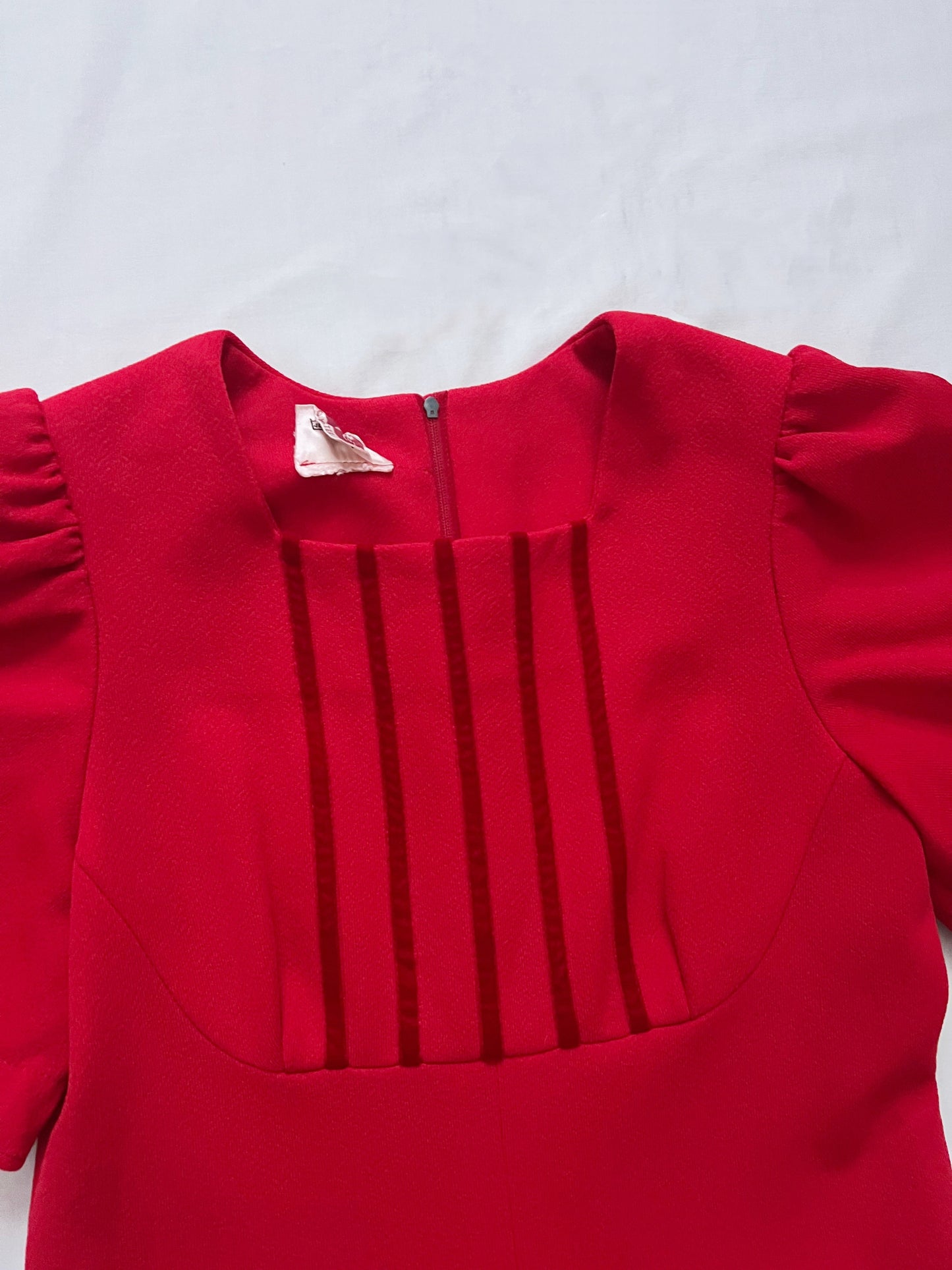 70s red maxi dress, Size XS