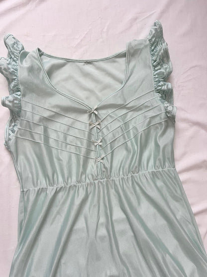 70s mint green nightgown, Size M