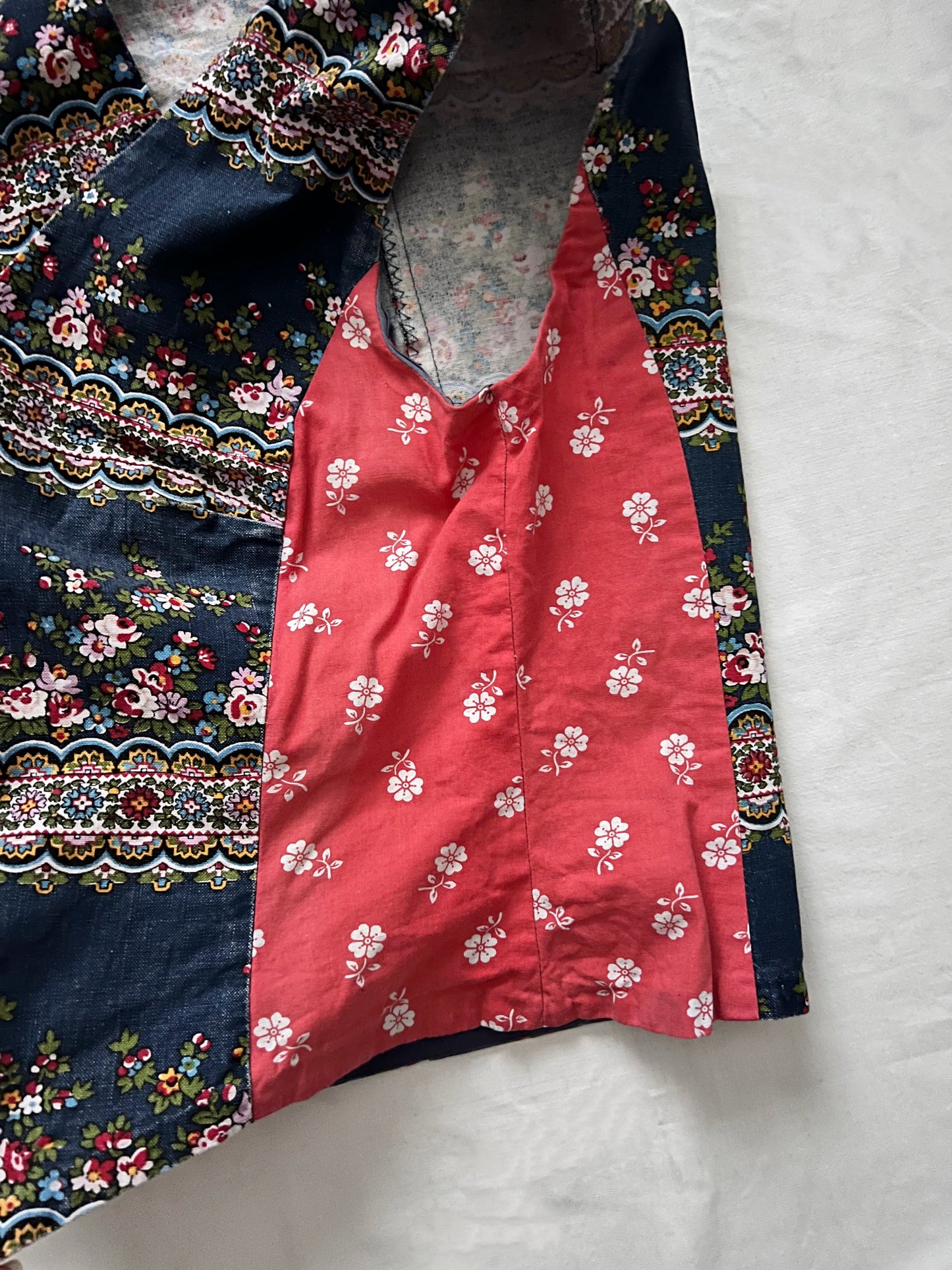 60s patchwork style vest, Size S-M