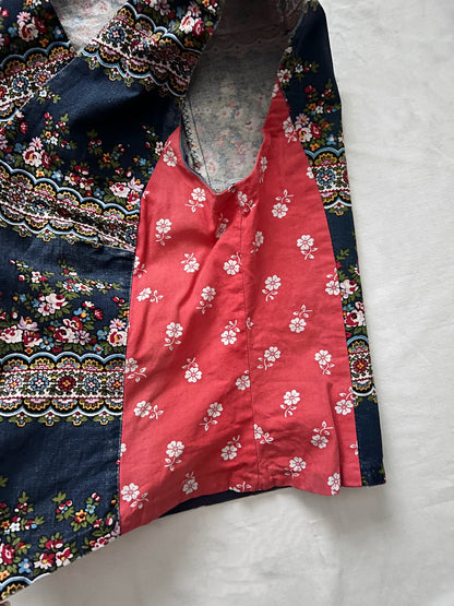 60s patchwork style vest, Size S-M