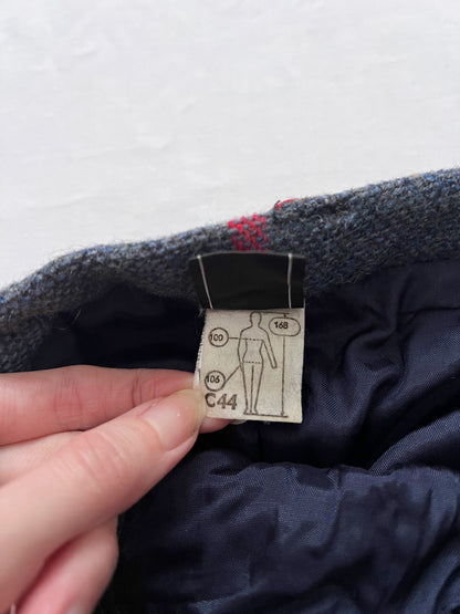 70s wool blend gray skirt, Size M-L