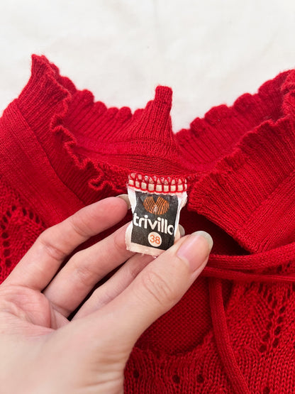 70s red sweater, Size S-M