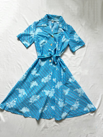 Blue a-line dress, Size M-L