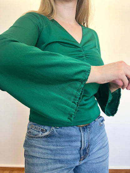 70s green top, Size XS-S
