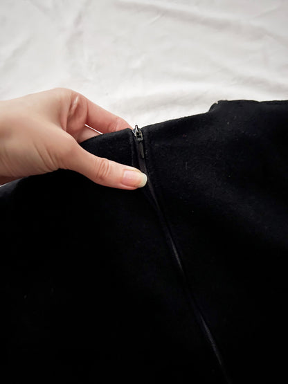 60s black and colorful flowers dress, Size XS