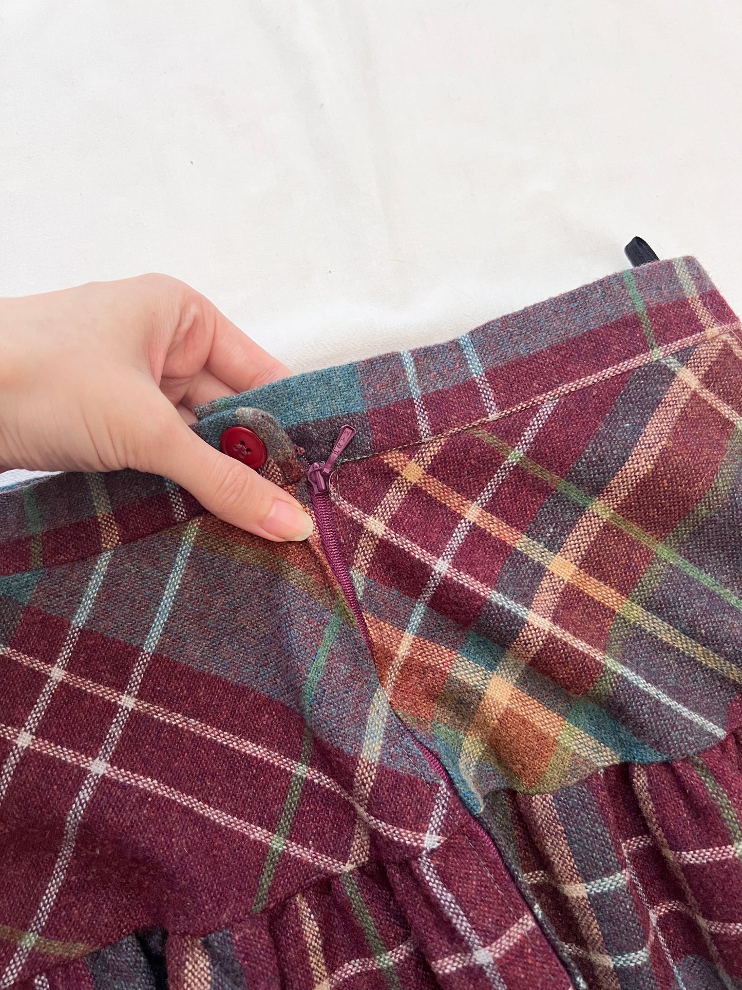 70s plaid skirt, Size S
