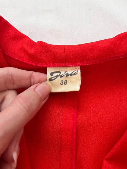 60s red blouse, Size XS