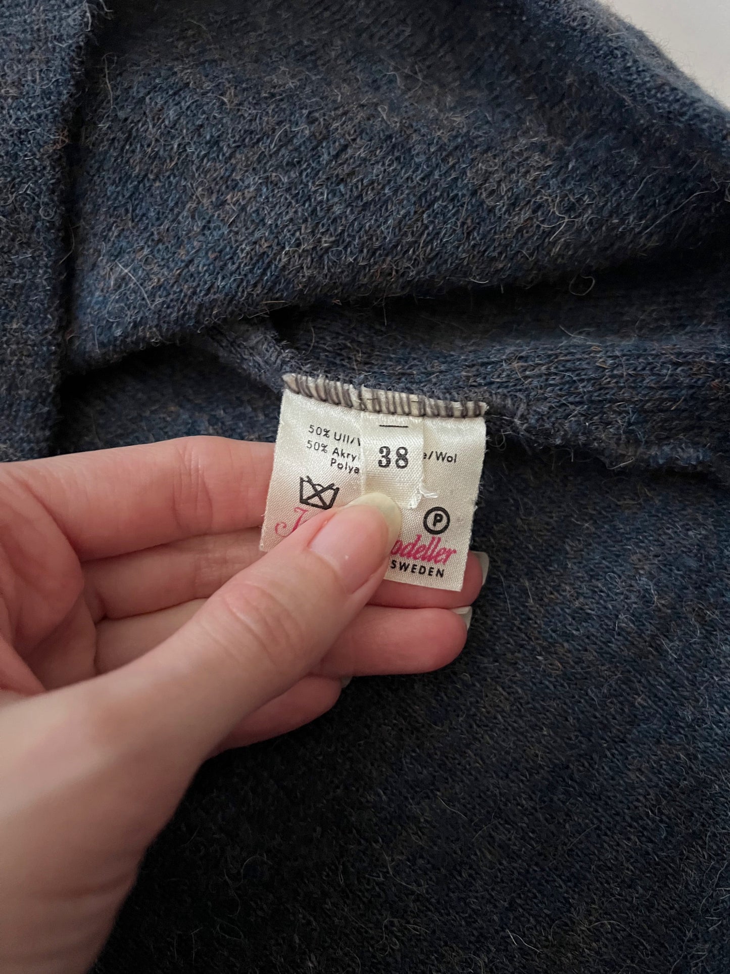 70s gray knit dress, Size S-M