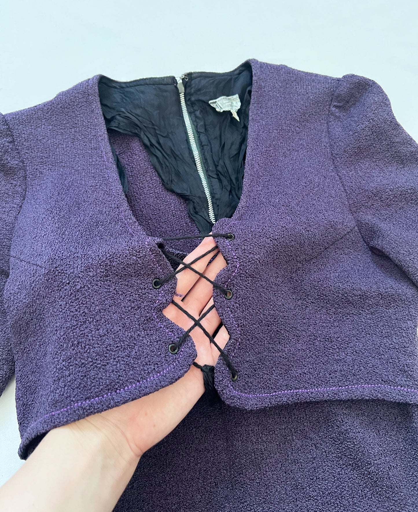 60s purple mini dress, Size XS