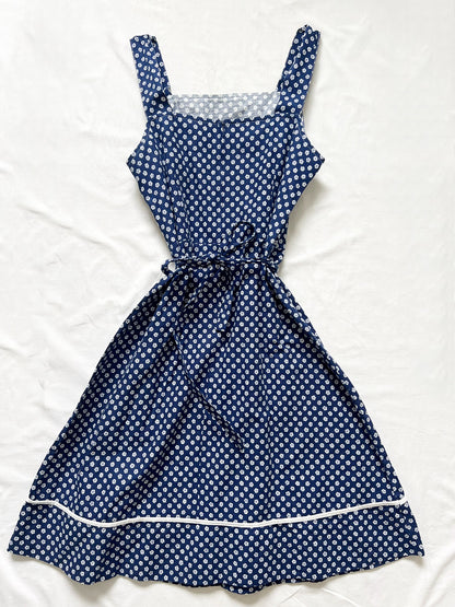 Blue polka dot sundress, Size S