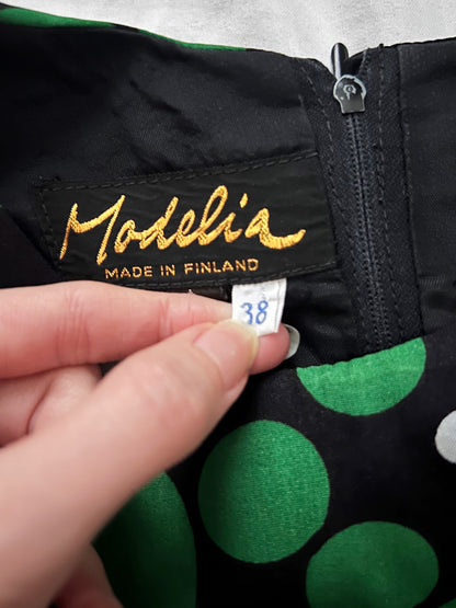 60s polka dot dress, Size M