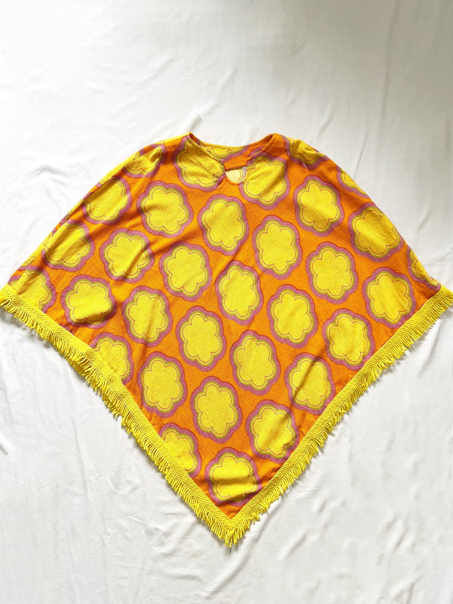 Colorful 70s poncho, Size XS-XL