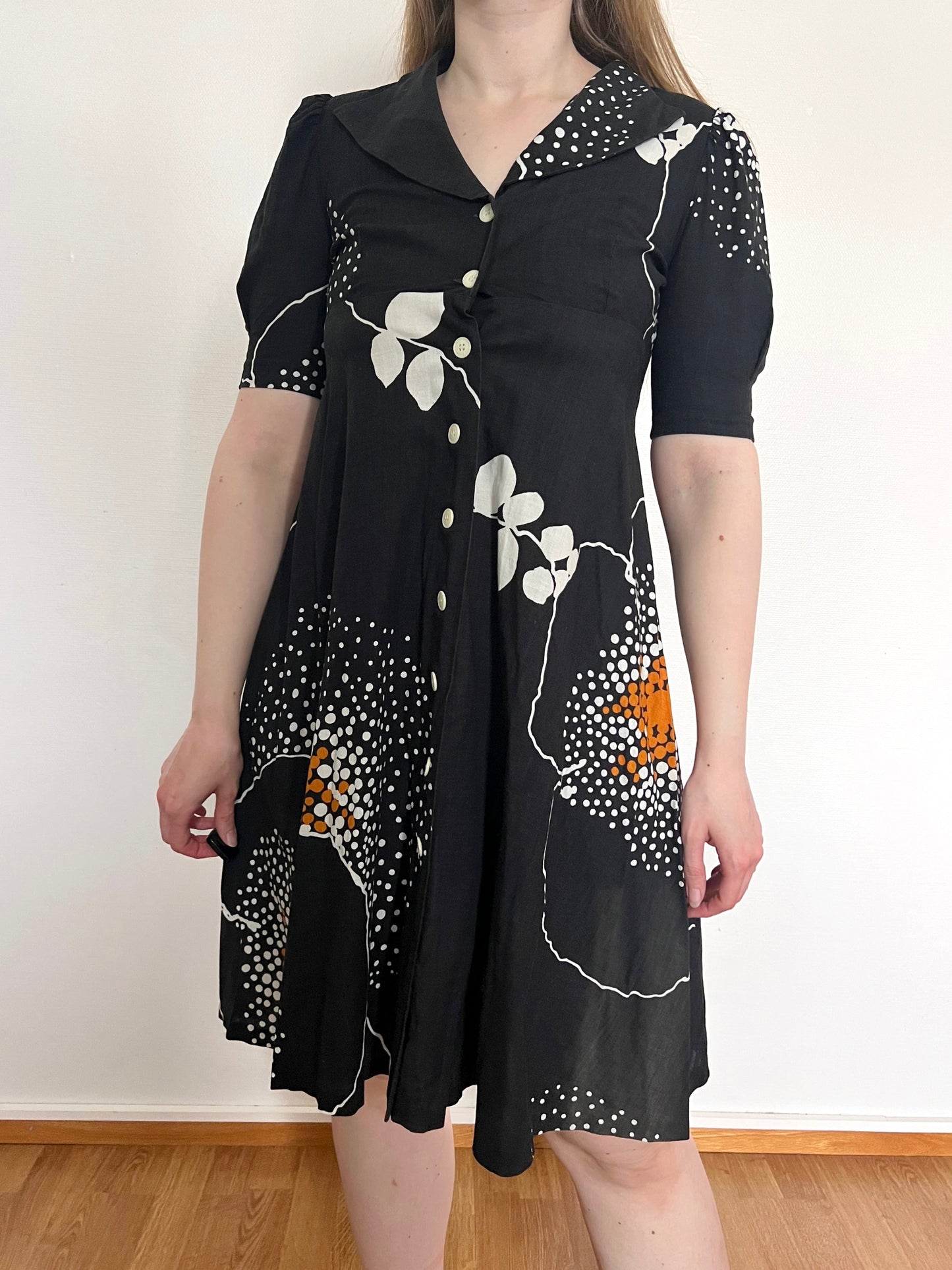 70s Pia & Paula cotton dress, Size S