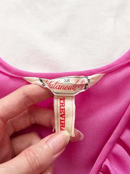 70s pink blouse, Size M