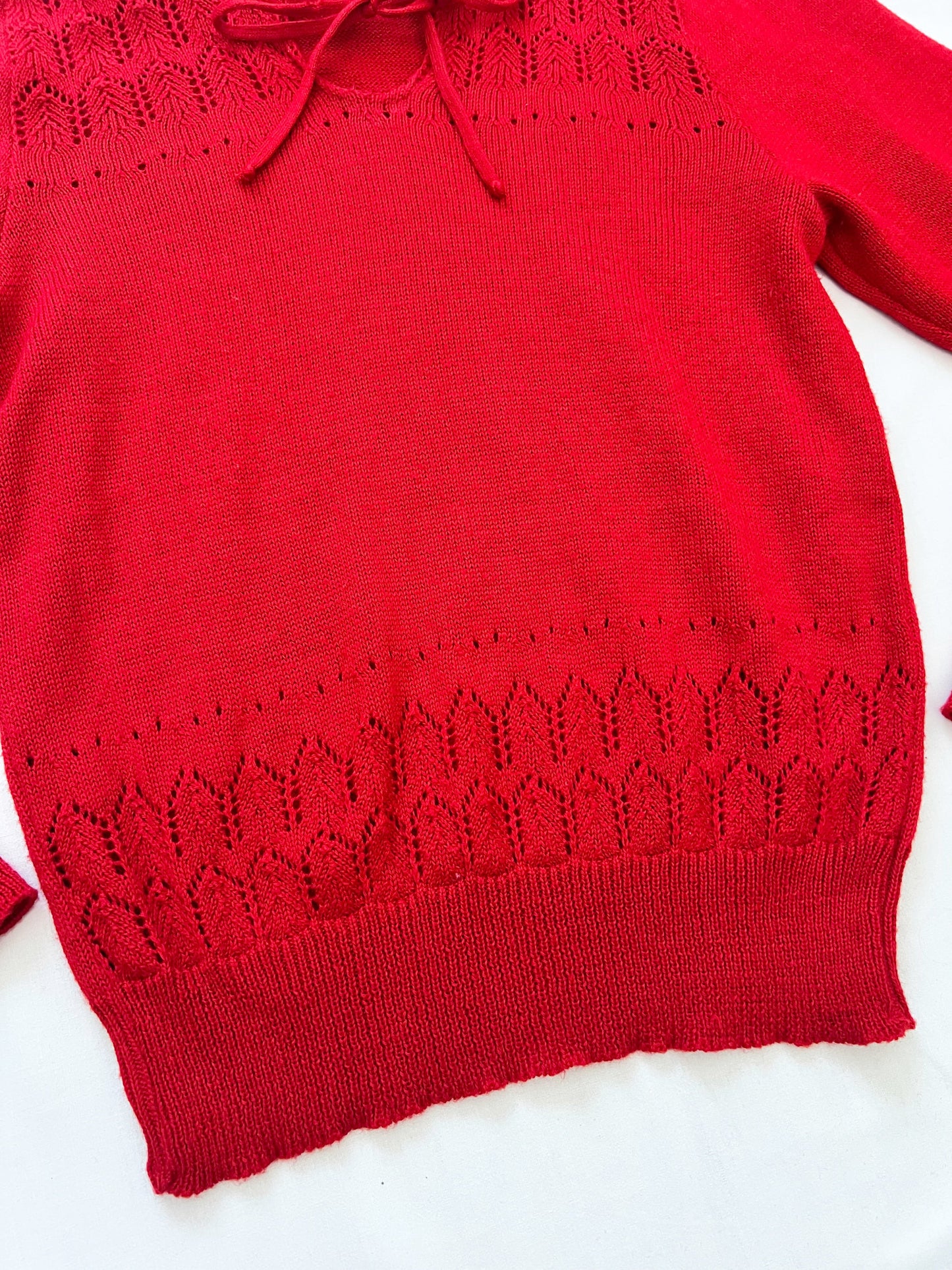 70s red sweater, Size S-M