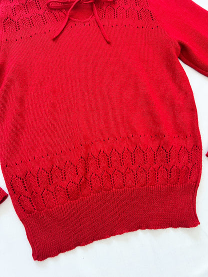 70s red sweater, Size S-M