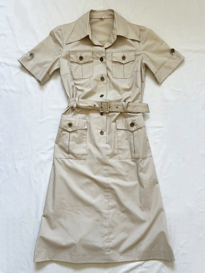 Beige trench dress, Size S