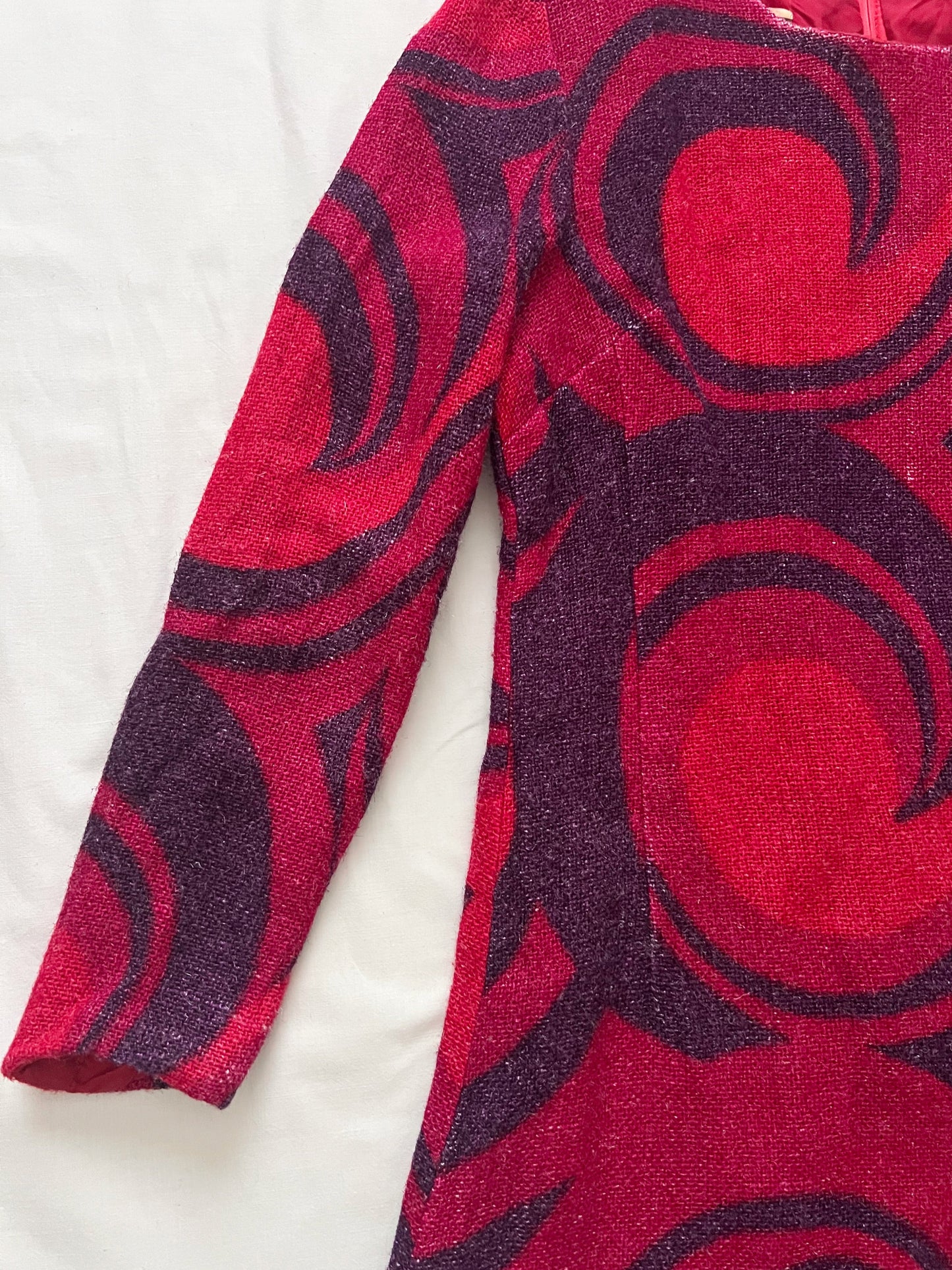 60s/70s swirl pattern mini dress, Size XS-S