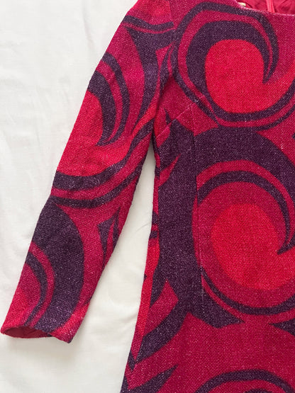 60s/70s swirl pattern mini dress, Size XS-S