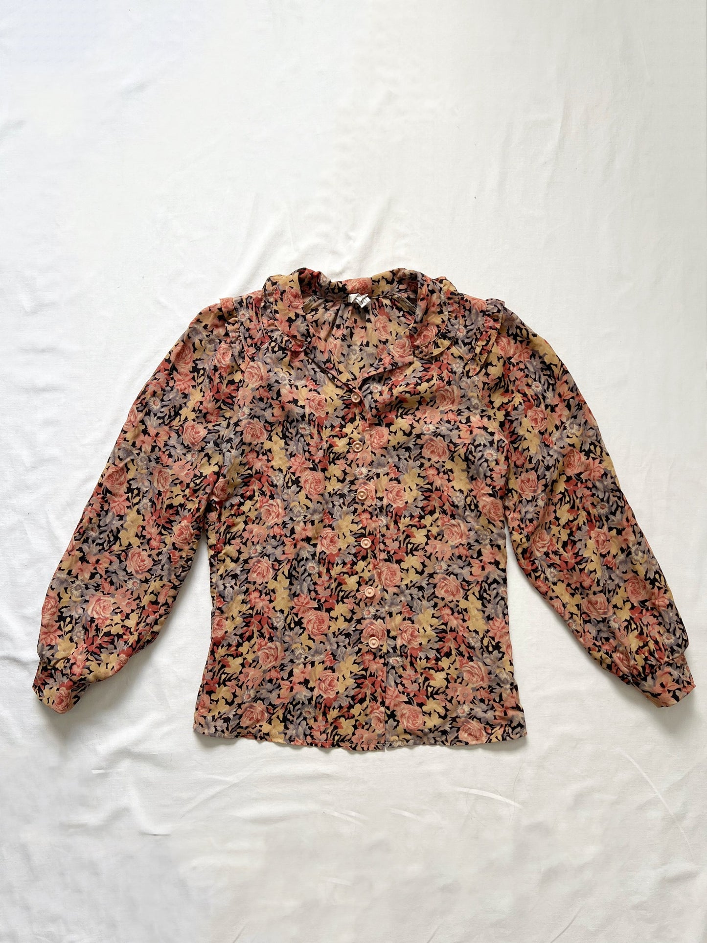 70s flower shirt, Size S-M