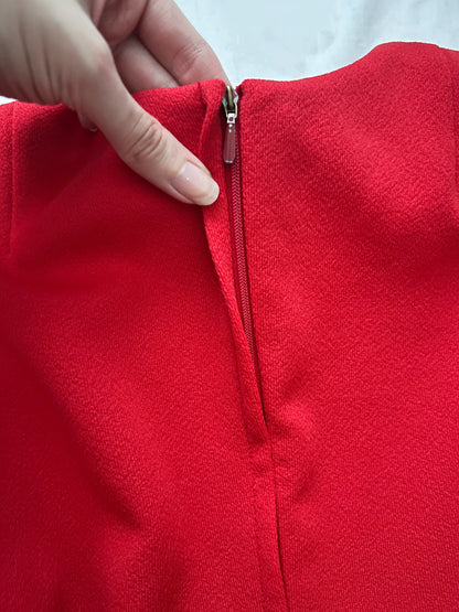 70s red maxi dress, Size XS