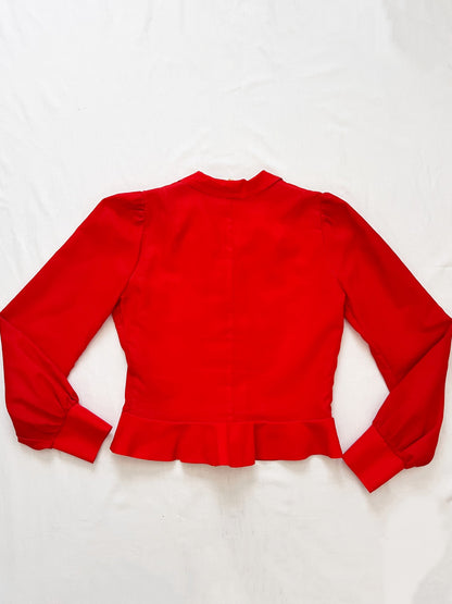 60s red blouse, Size XS