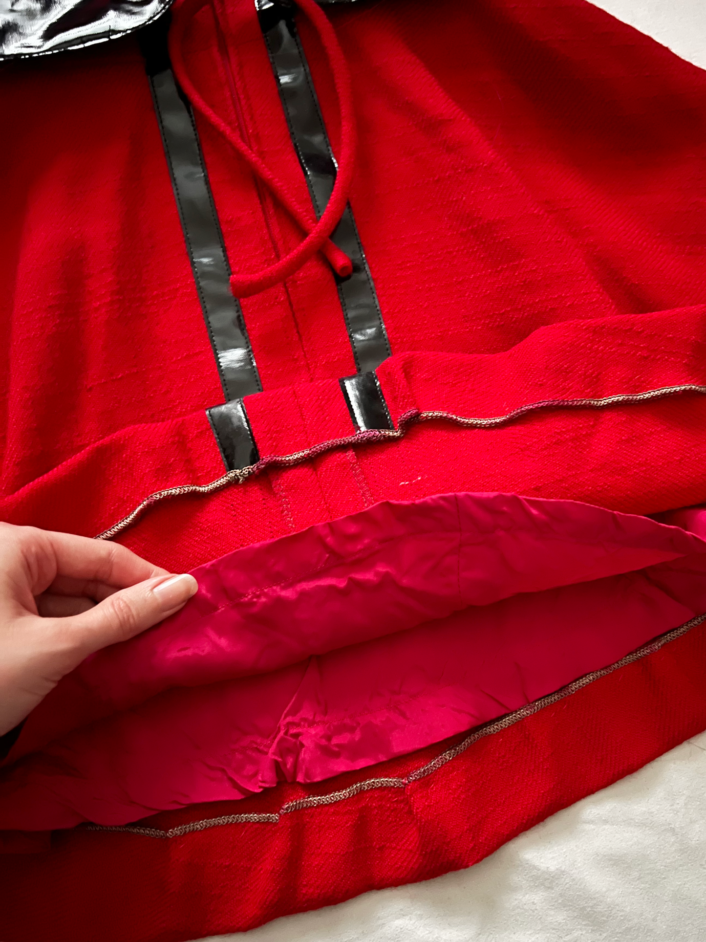 60s red space age mini dress, Size XS