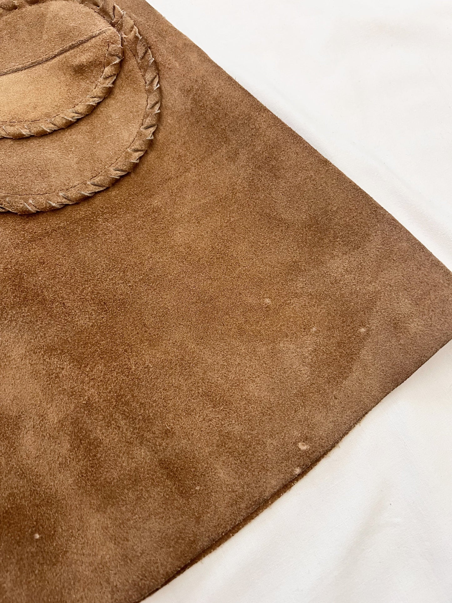60s suede skirt with pockets, Size S-M