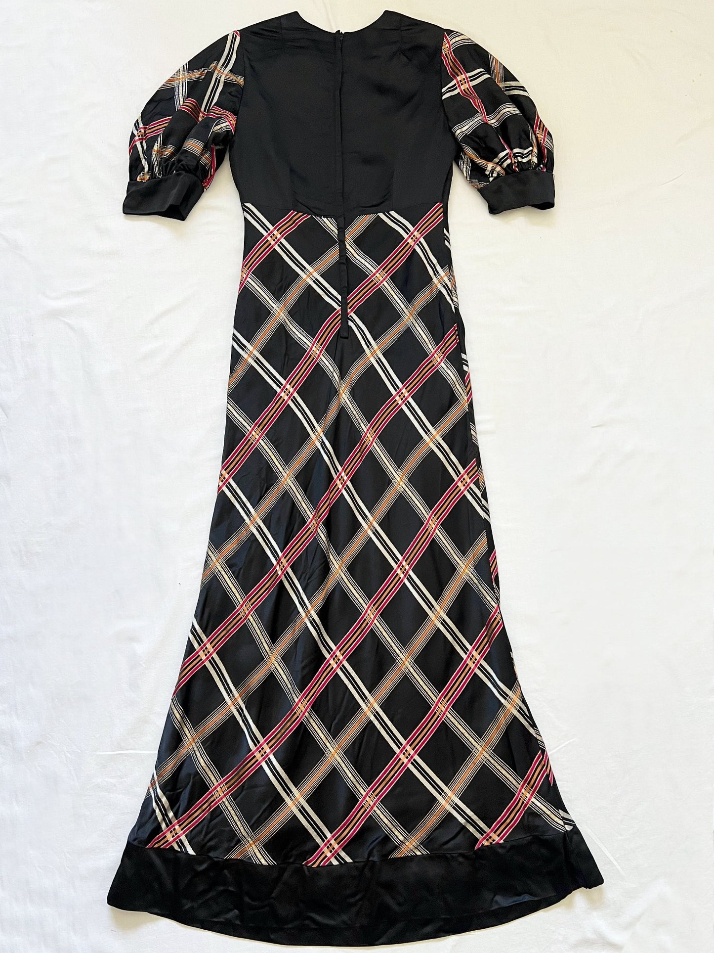 Stripe puffed sleeve maxi dress, Size XXS-XS