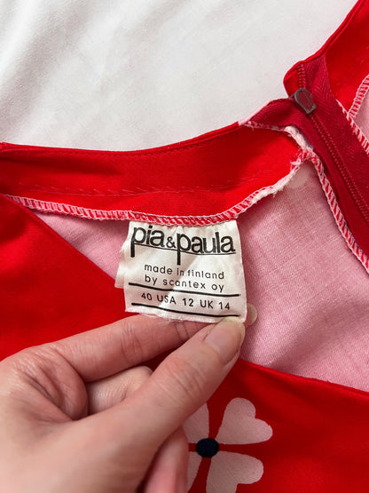 70s Pia & Paula cotton dress, Size M