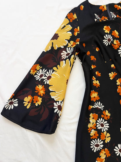 Floral flared sleeves maxi dress, Size S