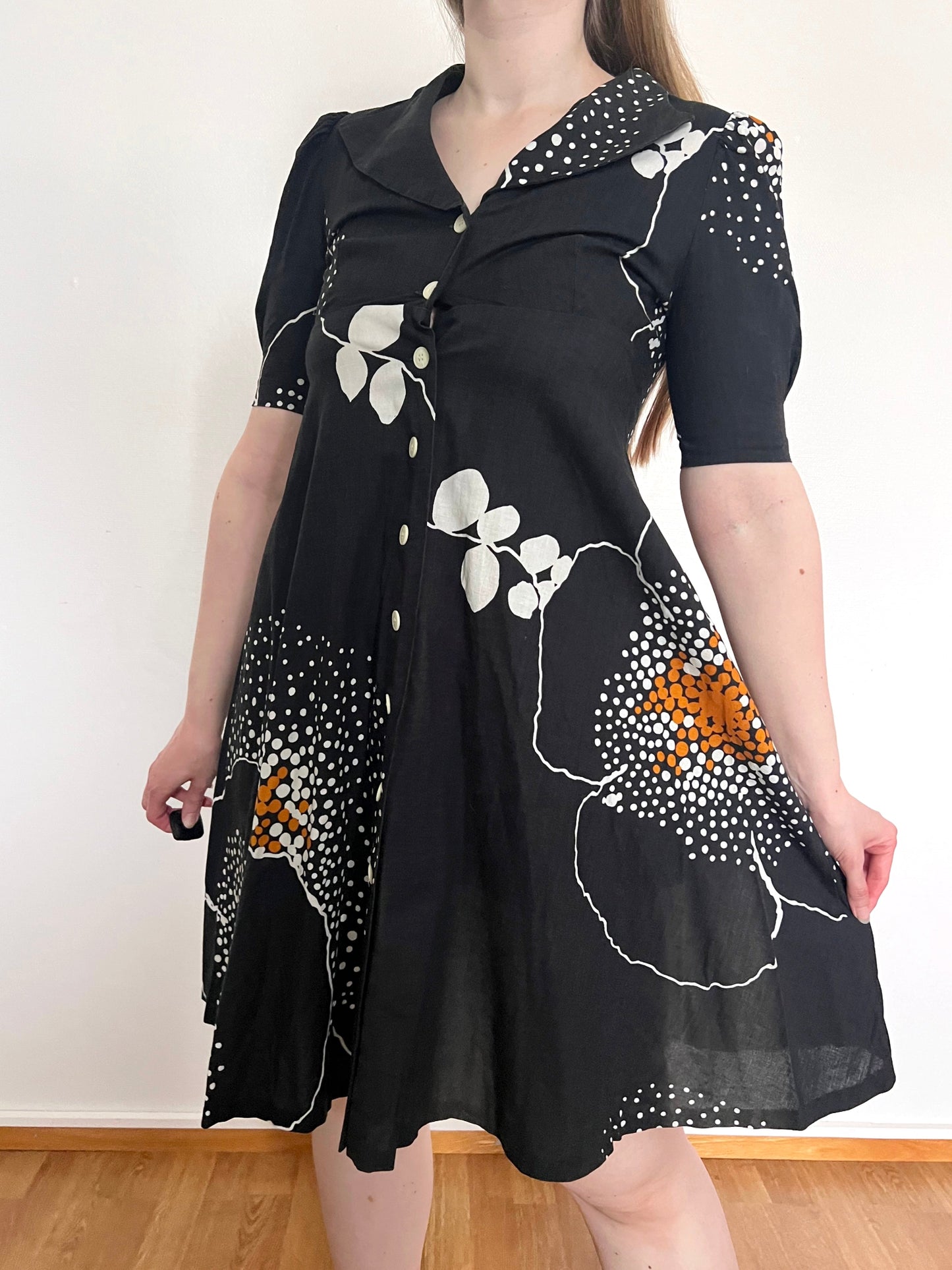 70s Pia & Paula cotton dress, Size S