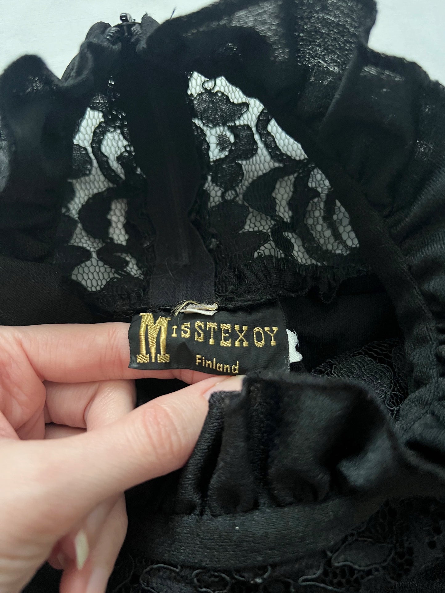 70s black prairie dress, Size M-L