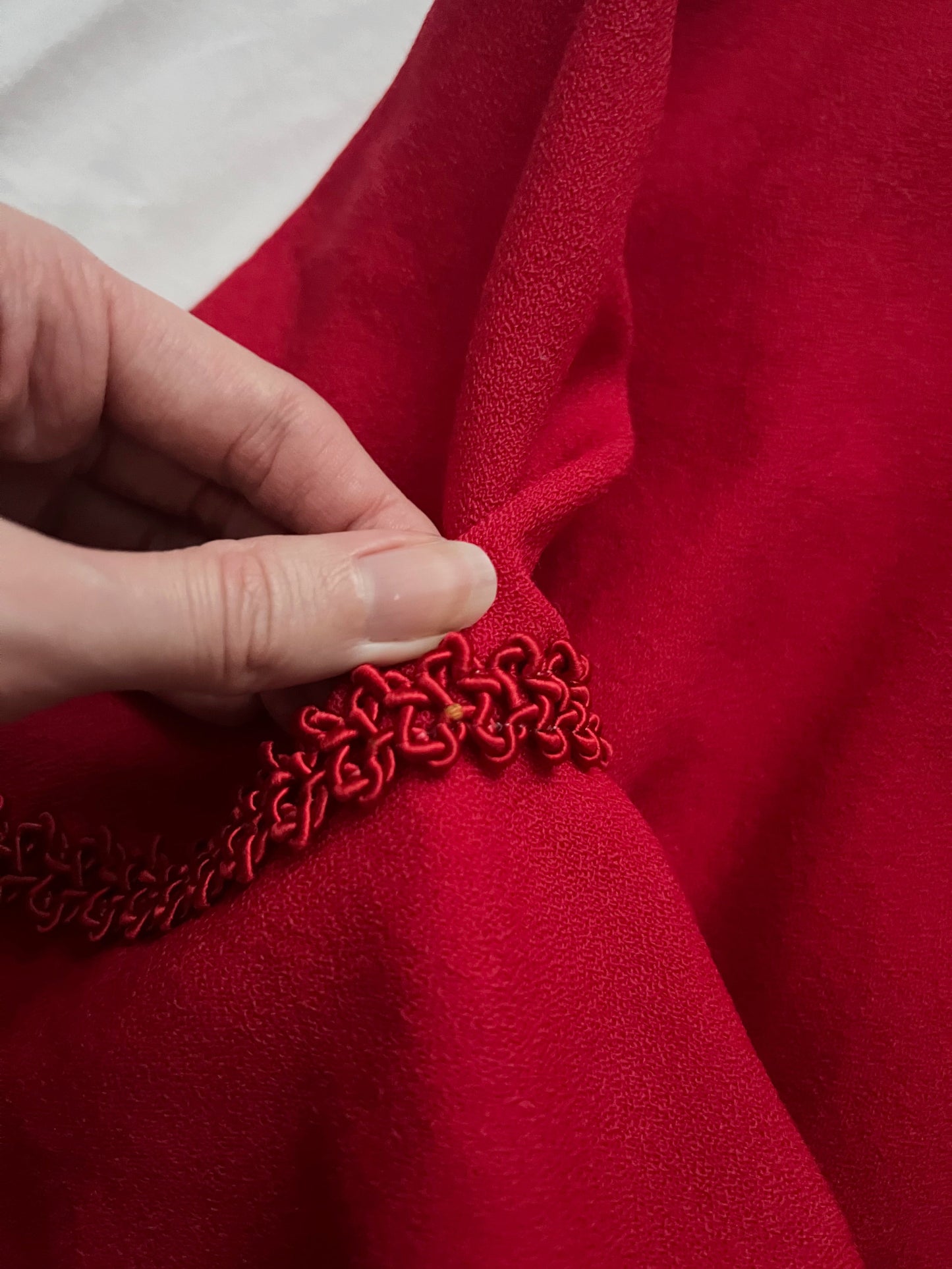 Red trim dress, Size XS-S