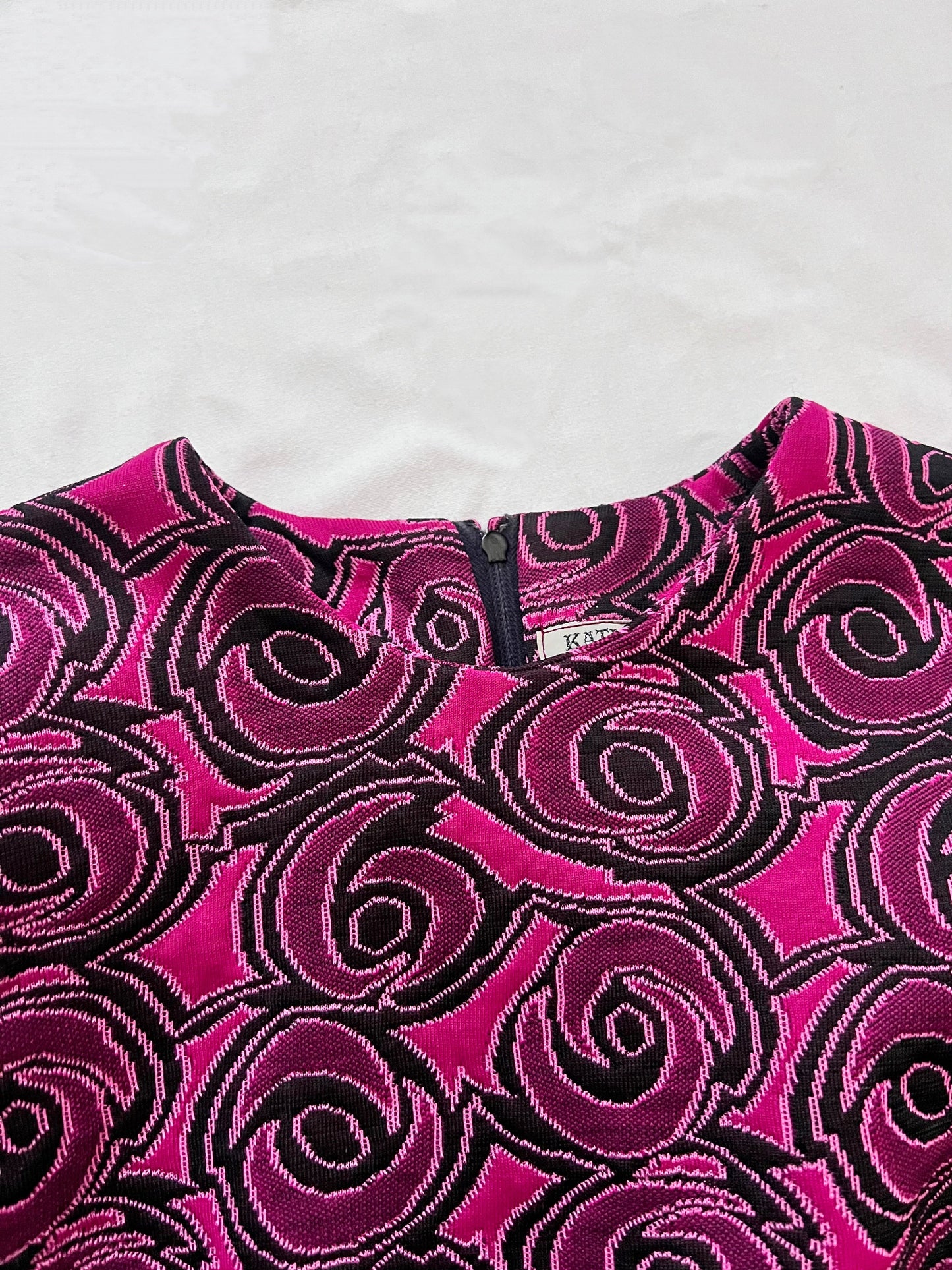 60s bold pattern mini dress, Size S