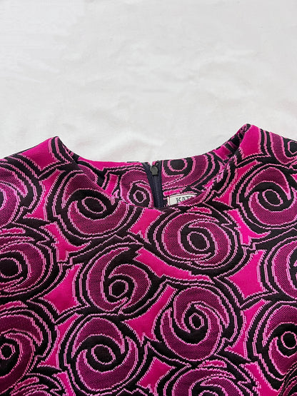 60s bold pattern mini dress, Size S