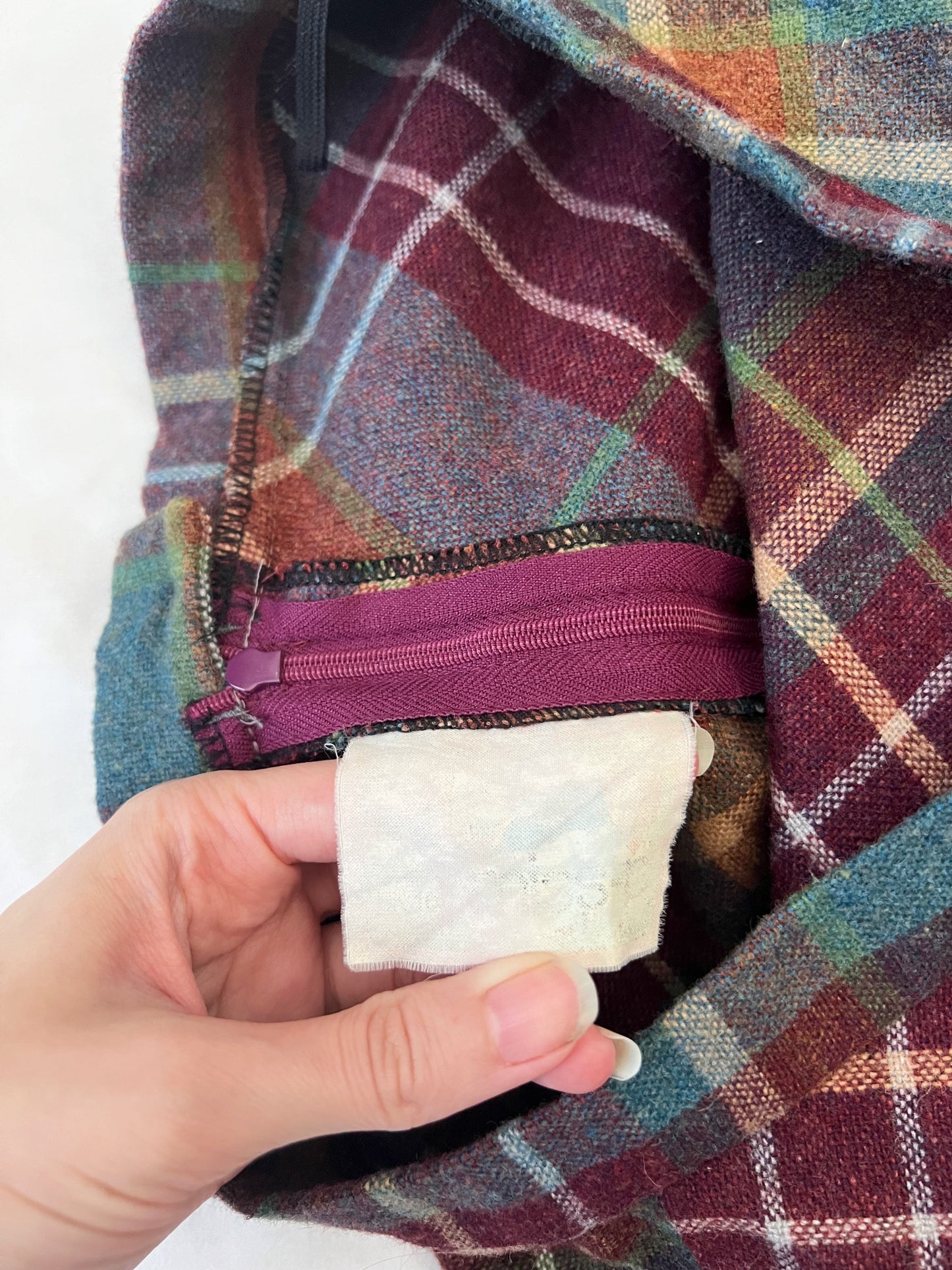70s plaid skirt, Size S
